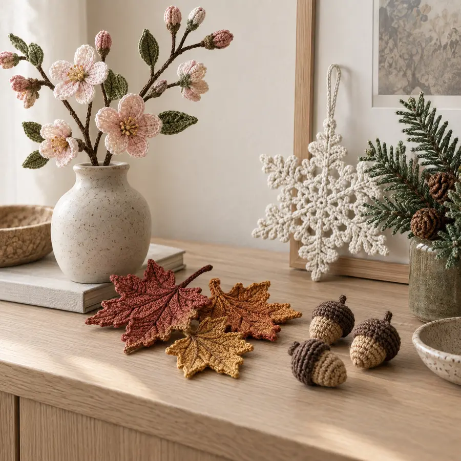 Saisonale Häkeldeko für Herbst und Winter