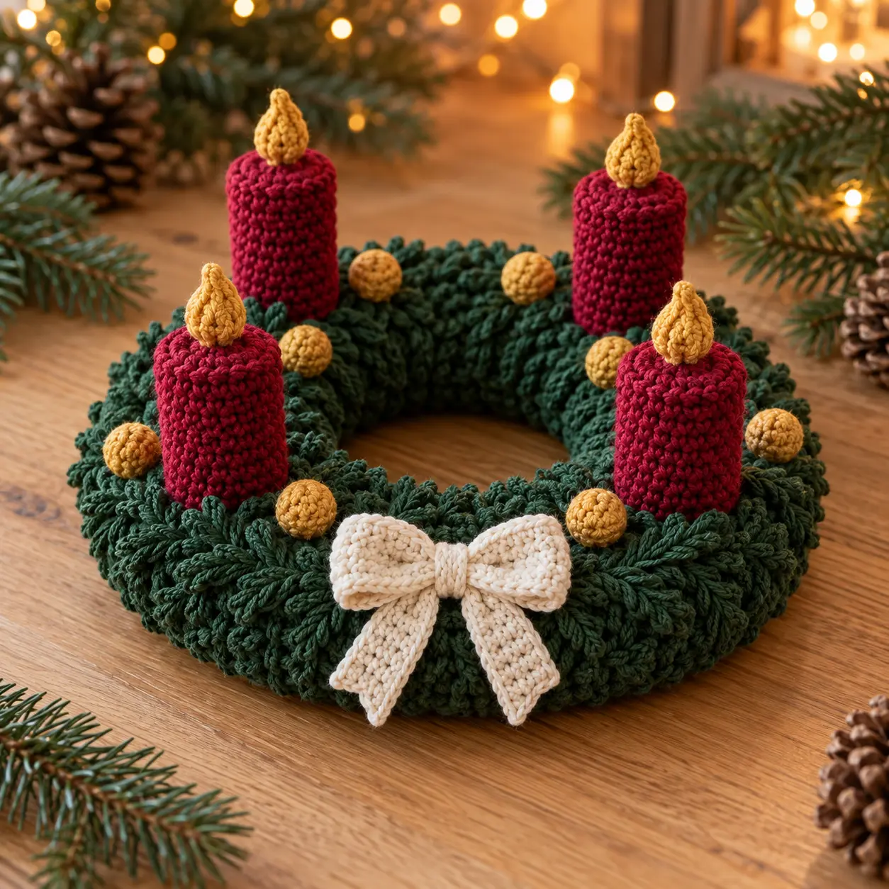 Adventskranz häkeln